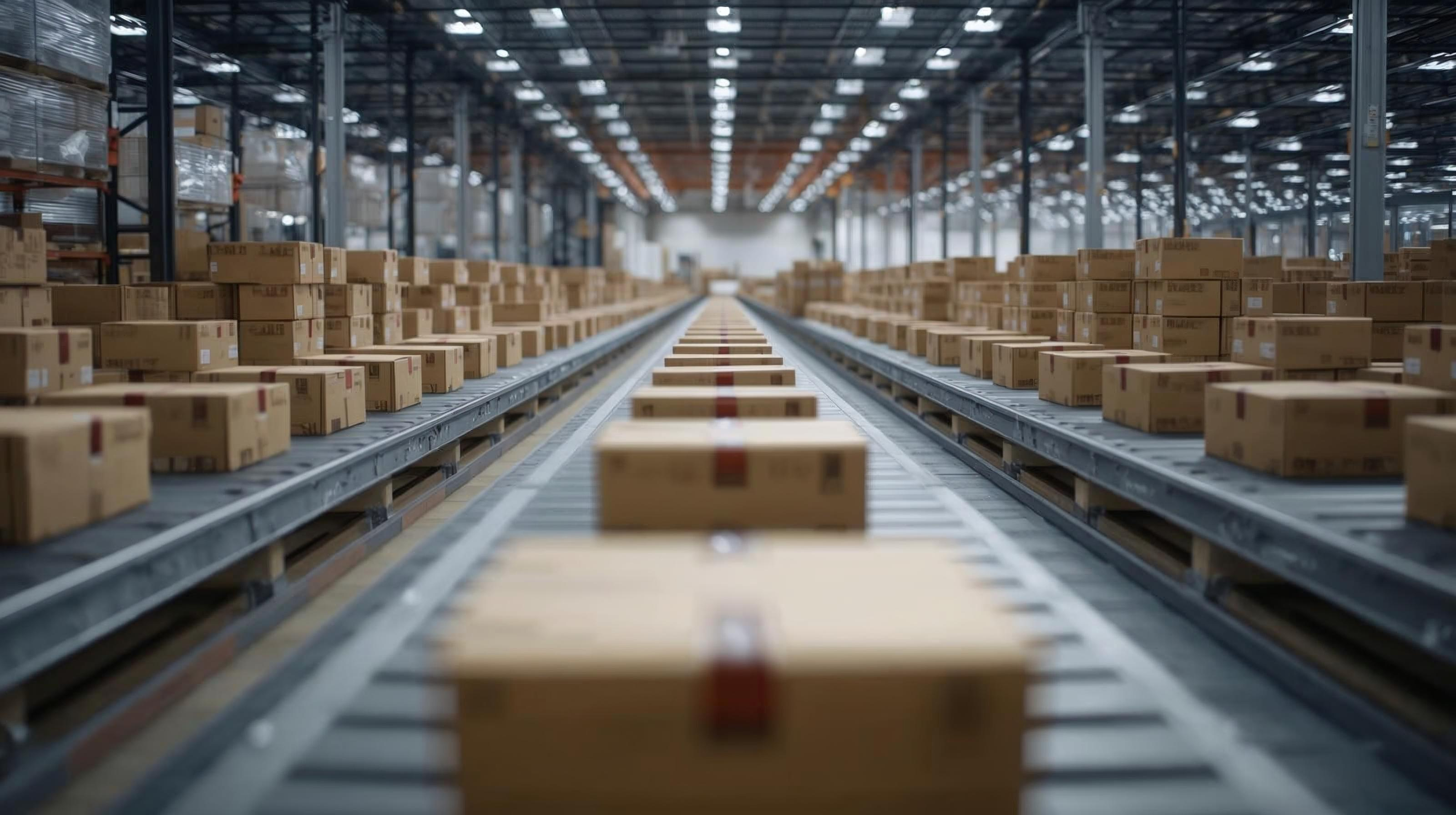 Rows of labelled return parcels ready to ship