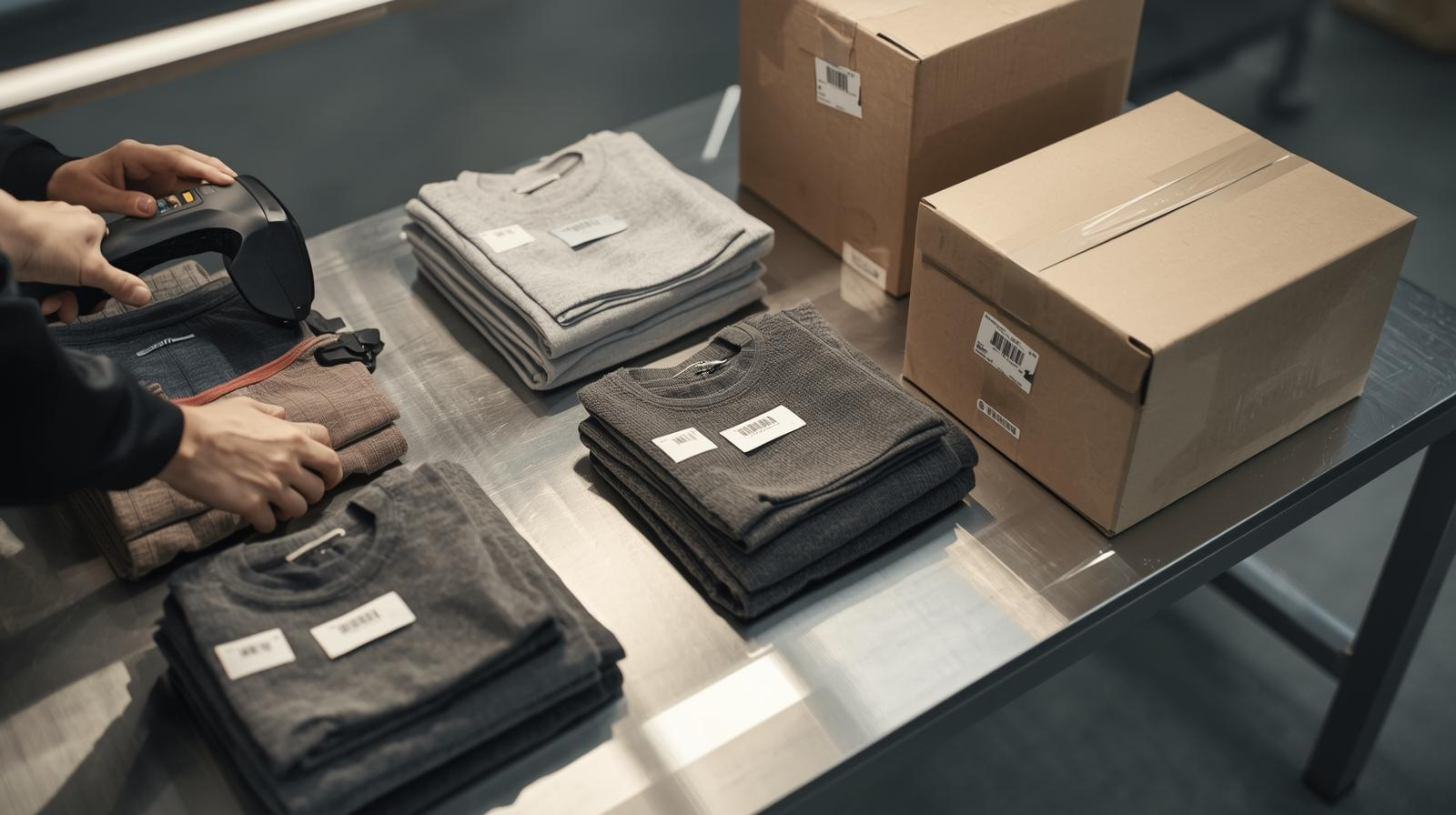 Warehouse lane with returns being processed